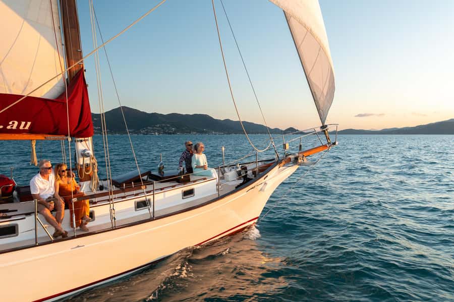 Airlie: Adults Only Sunset Sail with Aperol Spritz/Antipasto - Boarding the Lady Enid at Coral Sea Marina