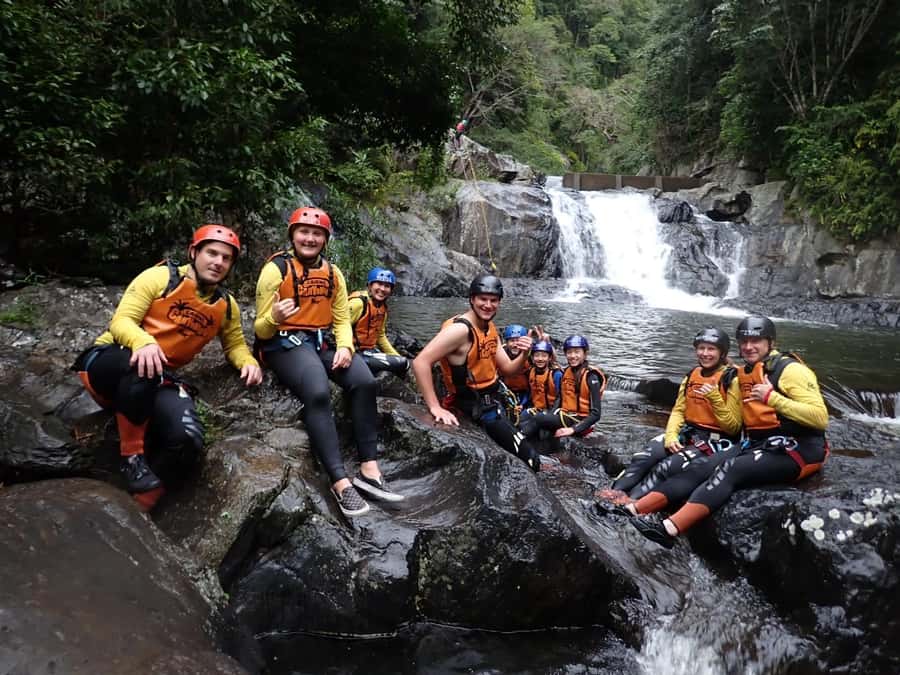 Cairns: Behana Gorge Rainforest Canyoning Tour - A calm safety briefing before the hard part