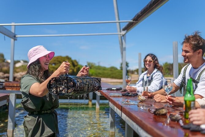 Coffin Bay Oyster Farm Wading Tour & Tasting Experience - Wading out to the floating pontoon