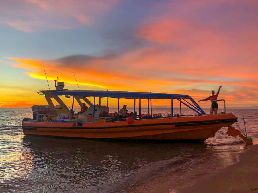 Darwin: Sunset Harbour Cruise with Fish and Chips Dinner - Fish and chips with a Top End address
