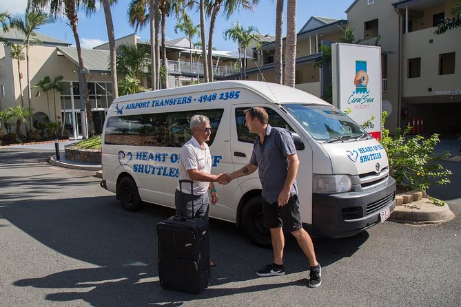 Established Return Airport Transfer Proserpine to Airlie Beach - Air-conditioned buses and room for your bags
