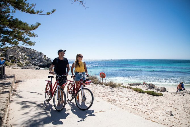 Experience Rottnest with Ferry & Bike Hire - Collecting the bicycle and starting the ride