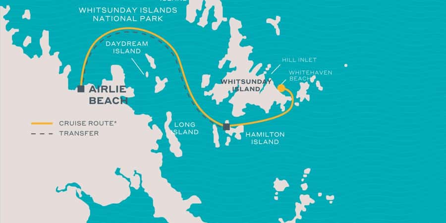 From Airlie: Whitsundays and Whitehaven Half-Day Cruise - Daydream Island and Hamilton Island transfers