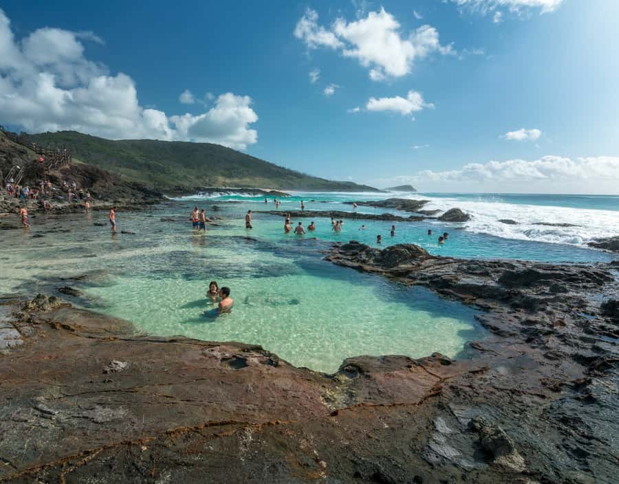 From Hervey Bay: K'gari, Fraser Island Two-Day Coach Tour - Champagne Pools: a natural seawater bath