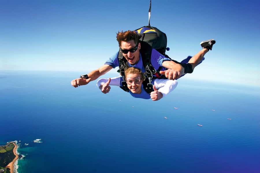 From Sydney: Tandem Skydive Experience over Beach - The aircraft ascent and the view from 15,000 feet
