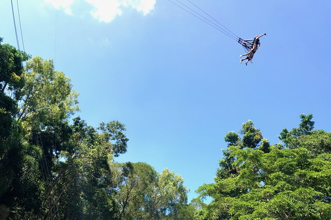 Giant Swing Skypark Cairns by AJ Hackett - Arriving at the 50-metre tower in Smithfield