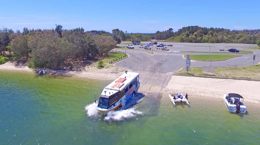 Gold Coast: 1-Hour Land and Water Duck Tour - The famous splash down into the water
