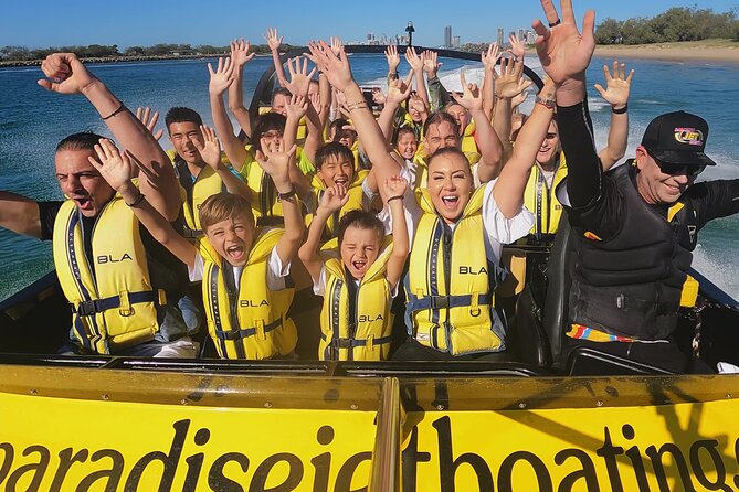 Gold Coast Jet Boat Adventure – 1-Hour Thrill Ride - The Spit and Southport Seaway: speed beside major landmarks