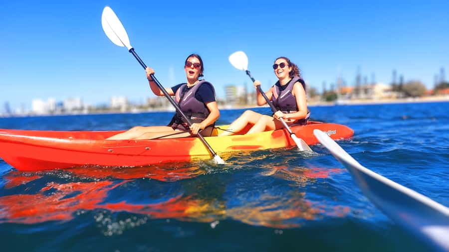 Gold Coast: Wave Break Island Kayaking & Snorkeling tour - The first 30 minutes: learning to paddle