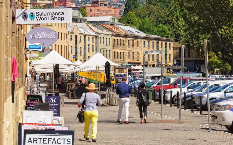Hobart: 3-Hour City Sightseeing Tour - Salamanca Place and Battery Point from the coach