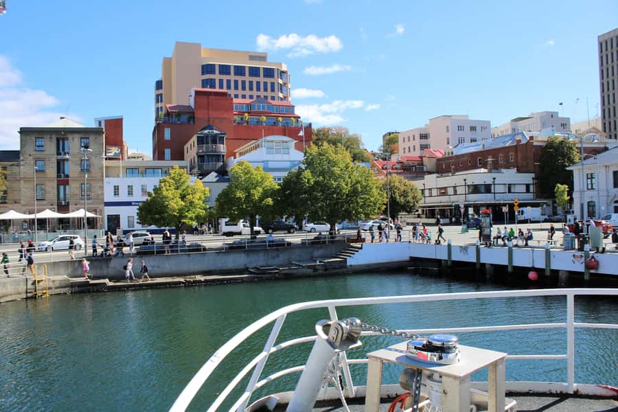 Hobart: Historic Lunch Cruise - The captain and the sound system