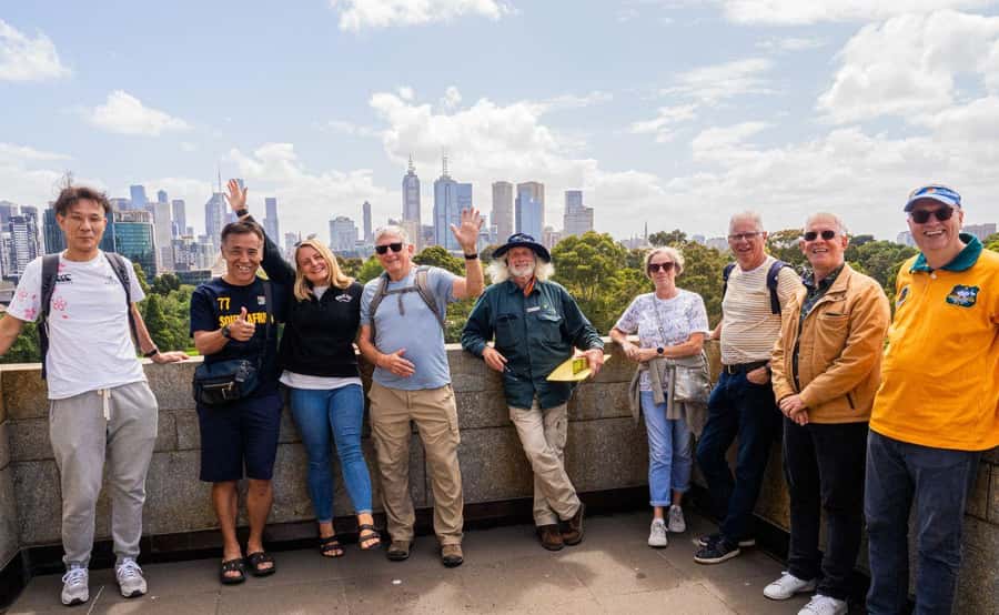 Melbourne: City Highlights Group Tour by Bus - Sport at the MCG forecourt