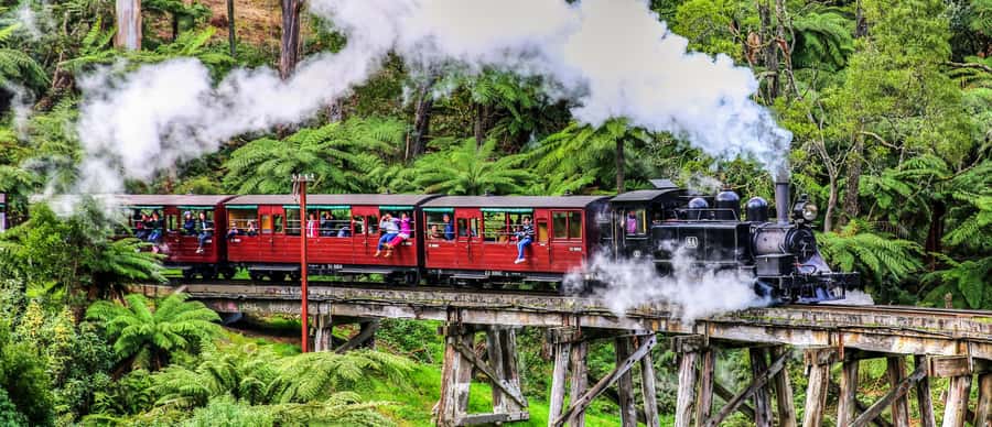 Melbourne: Puffing Billy & Healesville Sanctuary Scenic Tour - Emerald Lake Park: a welcome pause