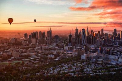 Melbourne Sunrise Hot Air Balloon Ride with GoPro Photos