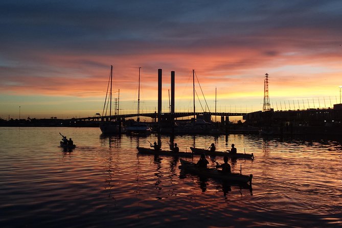 Melbourne Sunset Kayaking Experience with Dinner - Docklands and Victoria Harbour from a low seat