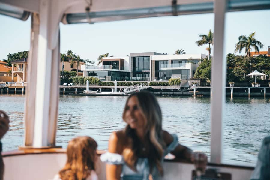 Mooloolaba: Canal Cruise with Commentary - Turning at the river heads for the coastal views