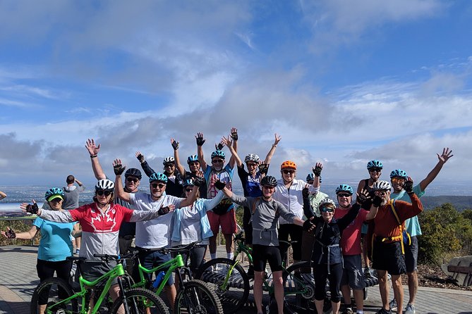 Mount Lofty Descent Bike Tour from Adelaide - Getting comfortable on the mountain bikes