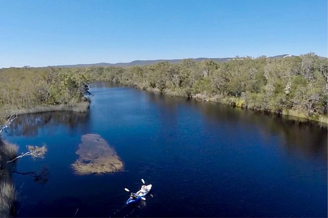 Noosa Everglade Kayak -South/Noosa End - Searching for Stingrays! - Snacks, swimming, and shore breaks