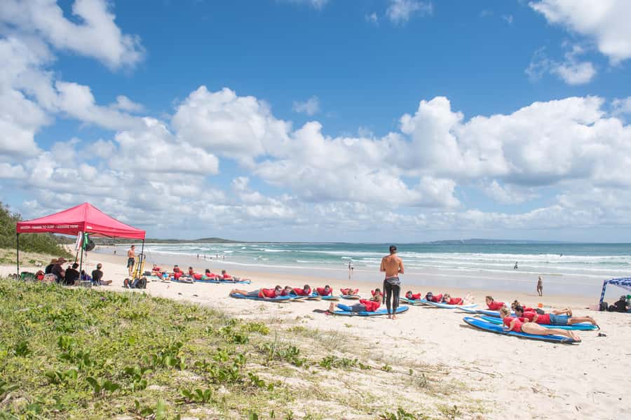 Noosa Heads - 2-Hour Surf Lesson with Expert Instructors - Waist-deep water and the first successful stand
