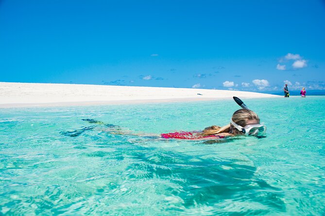 Outer Reef Mackay Cay Sail & Snorkel Adventure from Port Douglas - The glass-bottom boat and coral cay visit