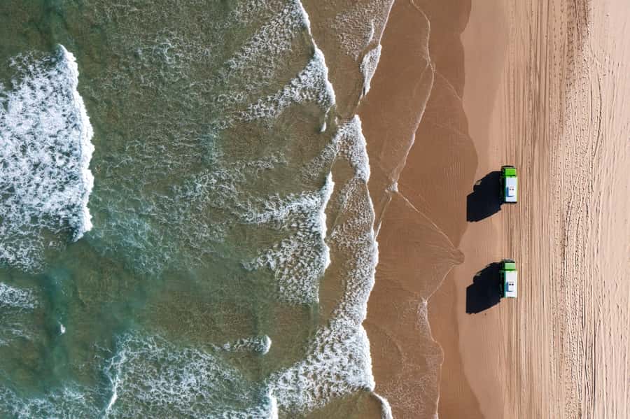 Port Stephens: Unlimited Sandboarding & 4WD Sand Dune Tour - Entering the Stockton Sand Dunes