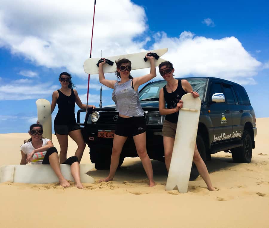 Port Stephens: Unlimited Sandboarding with 4WD Dune Transfer - A short safety briefing before the first run