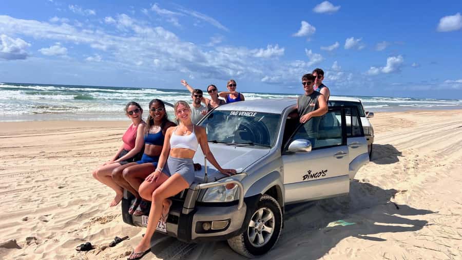 Rainbow Beach: 3-Day K'gari (Fraser Island) 4WD Adventure - Learning the beach highway near Eurong