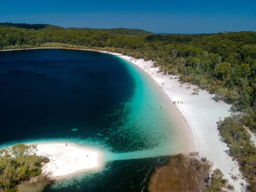 Rainbow Beach: 3-Day K'gari (Fraser Island) 4WD Adventure - Lake Wabby and the walk over the dunes