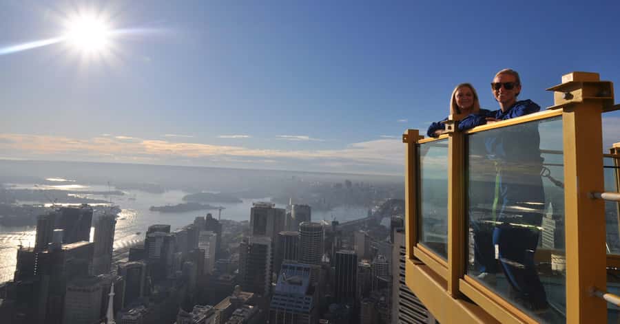 Skywalk at The Sydney Tower Eye: Ticket & Tour - The indoor observation deck before and after