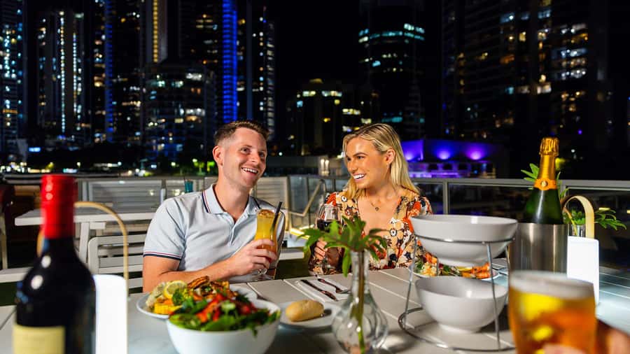 Surfers Paradise: Buffet Dinner Sightseeing Cruise - Cruising the Gold Coast Broadwater after sunset