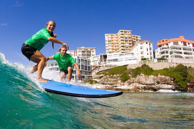 Surfing Lessons on Sydney's Bondi Beach - The sand lesson: learning the basics before the waves