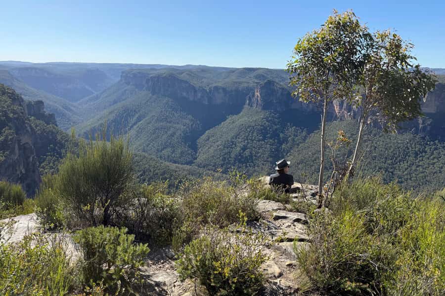 Sydney: Blue Mountains Kangaroos, Wilderness and Sunset Tour - Govetts Leap and the changing mountain scenery
