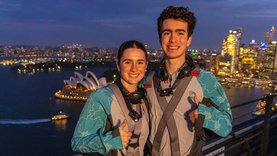 Sydney: BridgeClimb Sydney Harbour Summit Night - Reaching the summit above the city lights