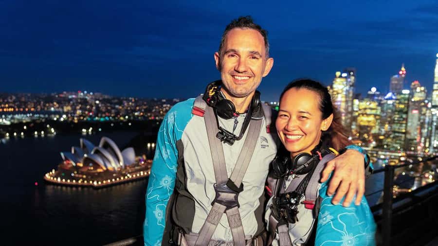 Sydney: BridgeClimb Sydney Harbour Summit Night - Coming back down and collecting the mementos