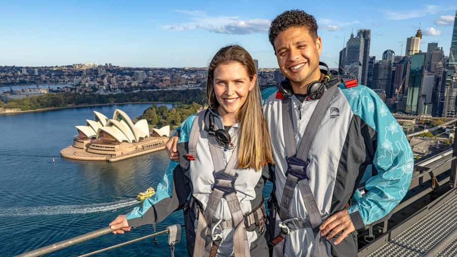 Sydney: Guided Daytime Summit Climb of Sydney Harbour Bridge - Following the upper arch toward the summit