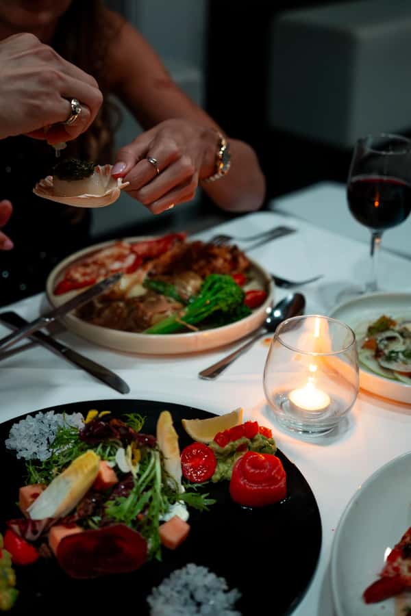Sydney Harbour: Glass Boat Signature Dinner Cruise - The four-course dinner, from seafood to dessert