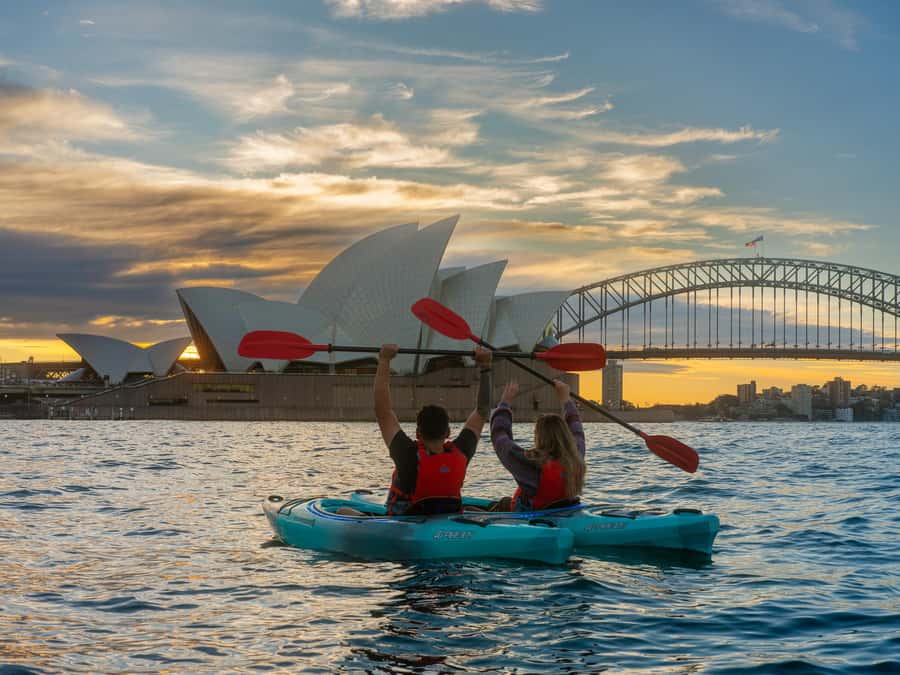 Sydney: Harbour Sunrise Kayak Tour - Paddling toward the Opera House
