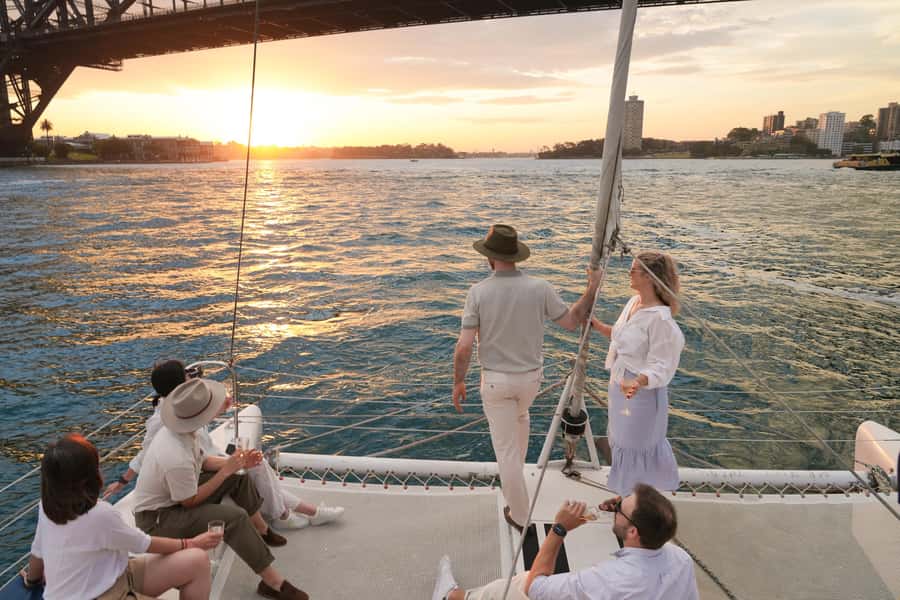 Sydney Harbour: Sunset Catamaran Cruise - Boarding at Man OWar Steps beside the Opera House