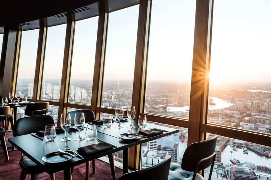 Sydney: Infinity by Mark Best Sydney Tower Dining Experience - The first view from Level 81