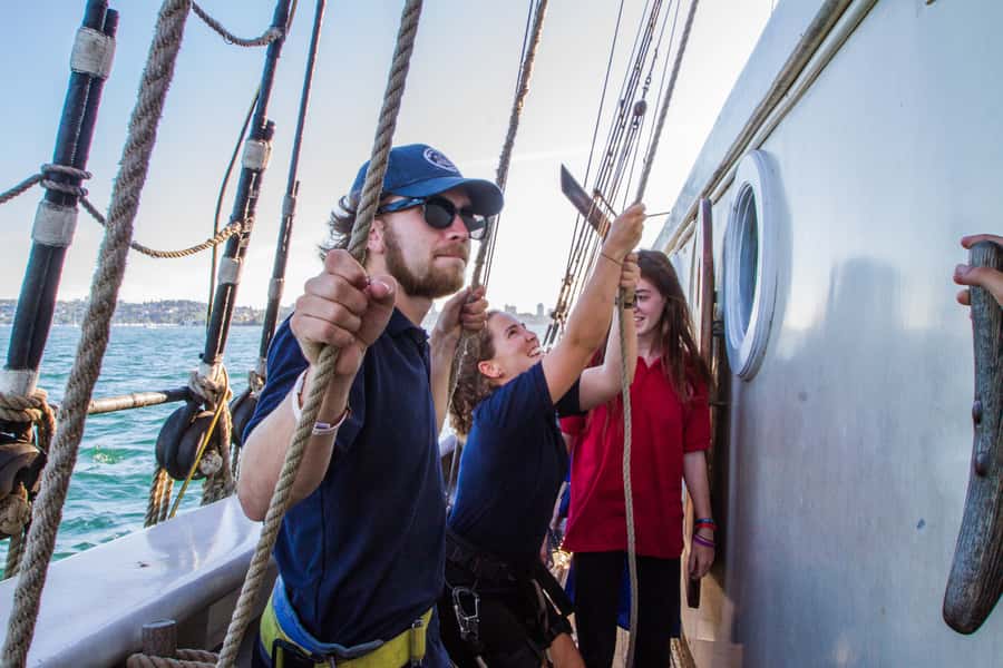 Sydney: Tall Ship Harbour Twilight Dinner Cruise - Dinner served aboard the tall ship