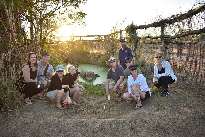 Top End Safari Camp Overnight Tour - Meeting rescued saltwater crocodiles safely