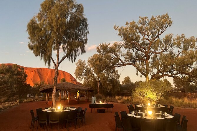 Uluru (Ayers Rock) Sunset + Outback Barbecue Dinner & Star Talk - The short transfer to dinner near Uluru