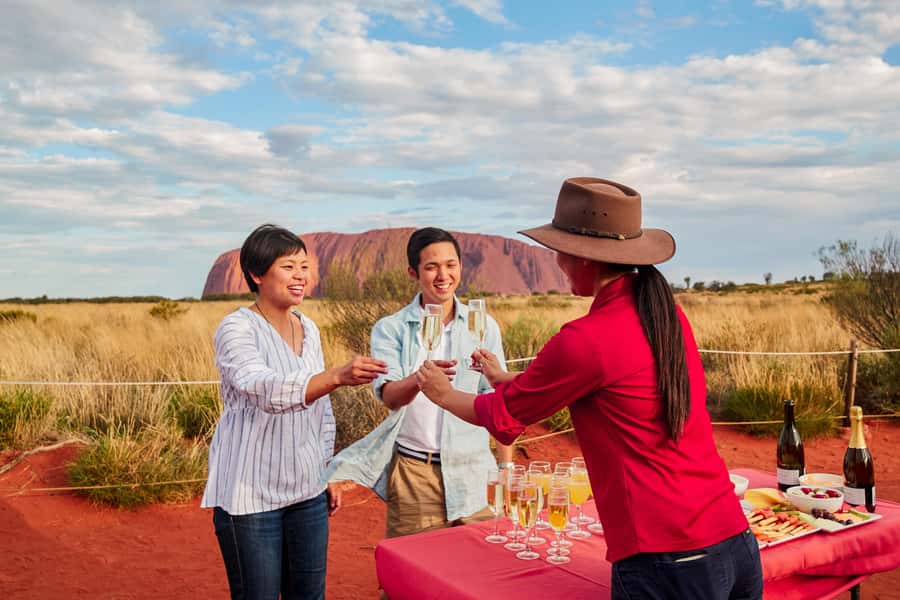 Uluru: Sunset, Sparkling Wine, Cheeseboard & Gourmet BBQ - Setting out from Ayers Rock Resort